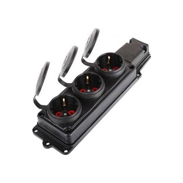 KAUÇUK 3 LÜ GRUP PRİZ (FAR PLASTİK)